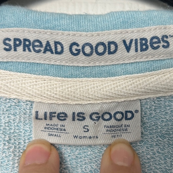 Life is Good simply true quarter zip beach blue - Picture 6 of 12